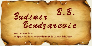 Budimir Bendžarević vizit kartica